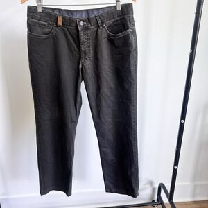 Hiltl Ultimate Trouser Mens 34x28 Black Jeans Relaxed Mid Rise Dark Wash